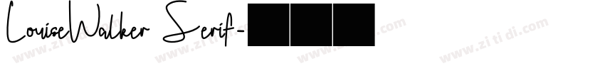LouiseWalker Serif字体转换